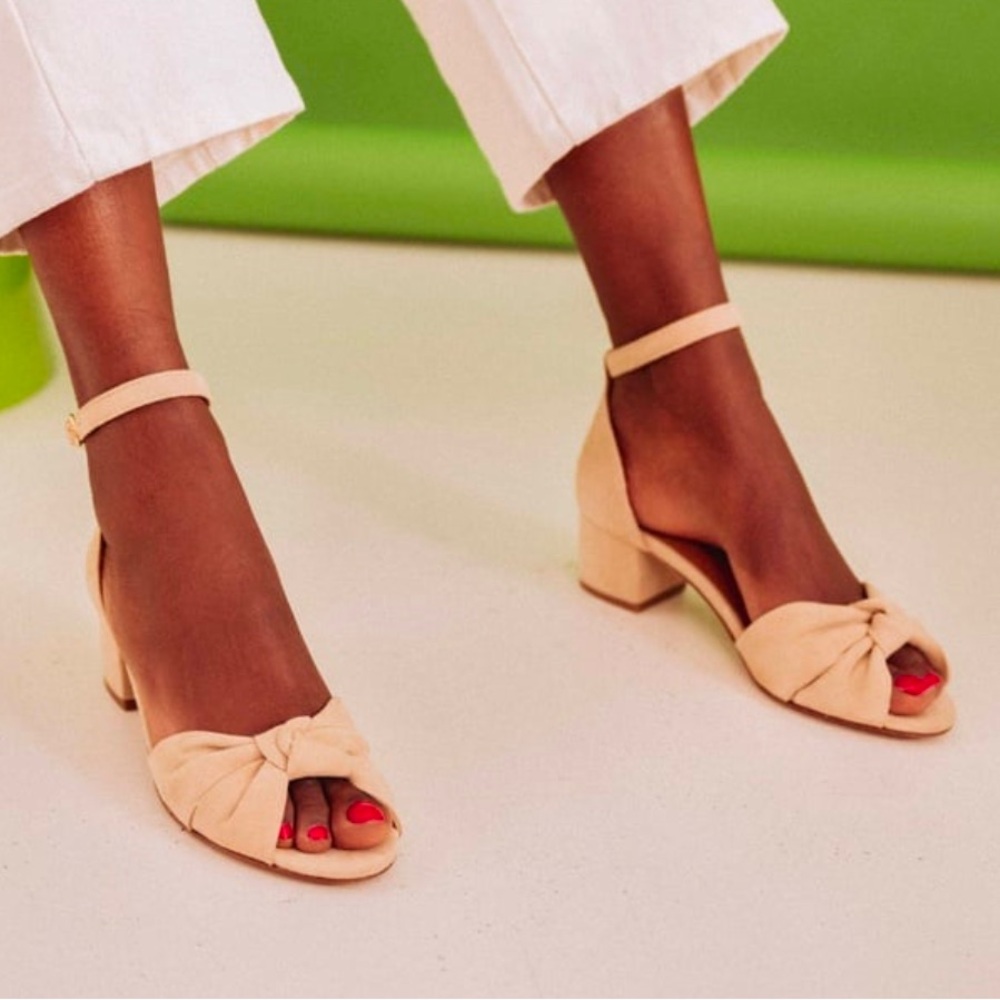 Bobbies Paris Handcrafted Gloria Beige Suede Sandals